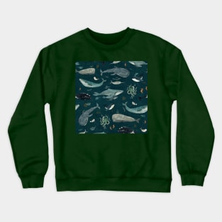 Whales midnight Crewneck Sweatshirt